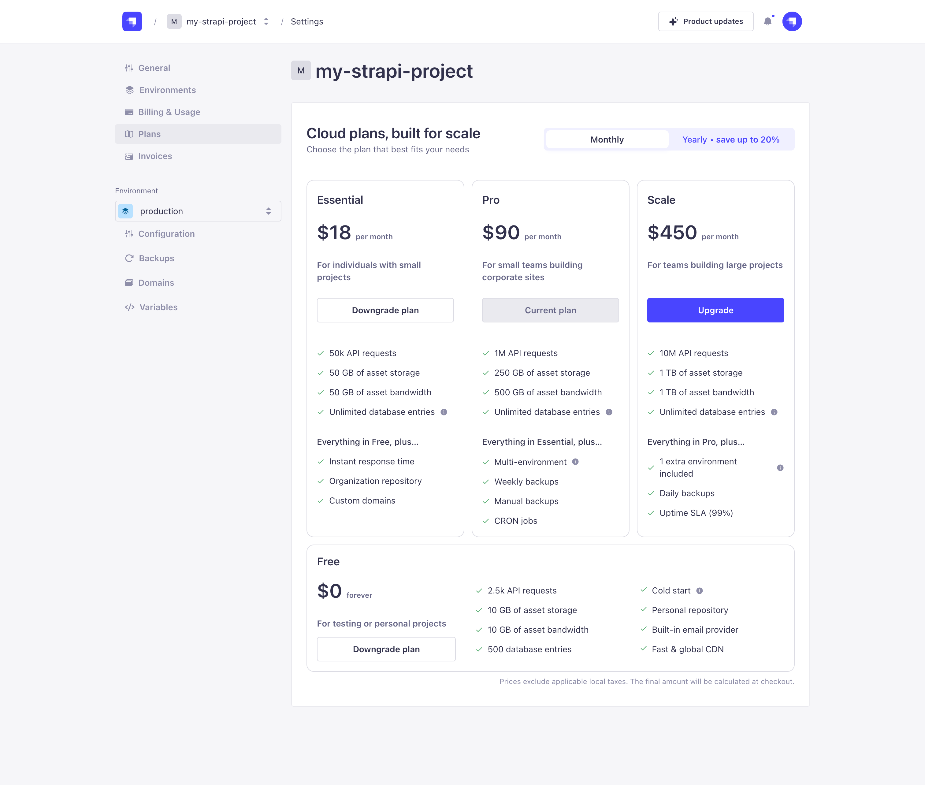 Project plans